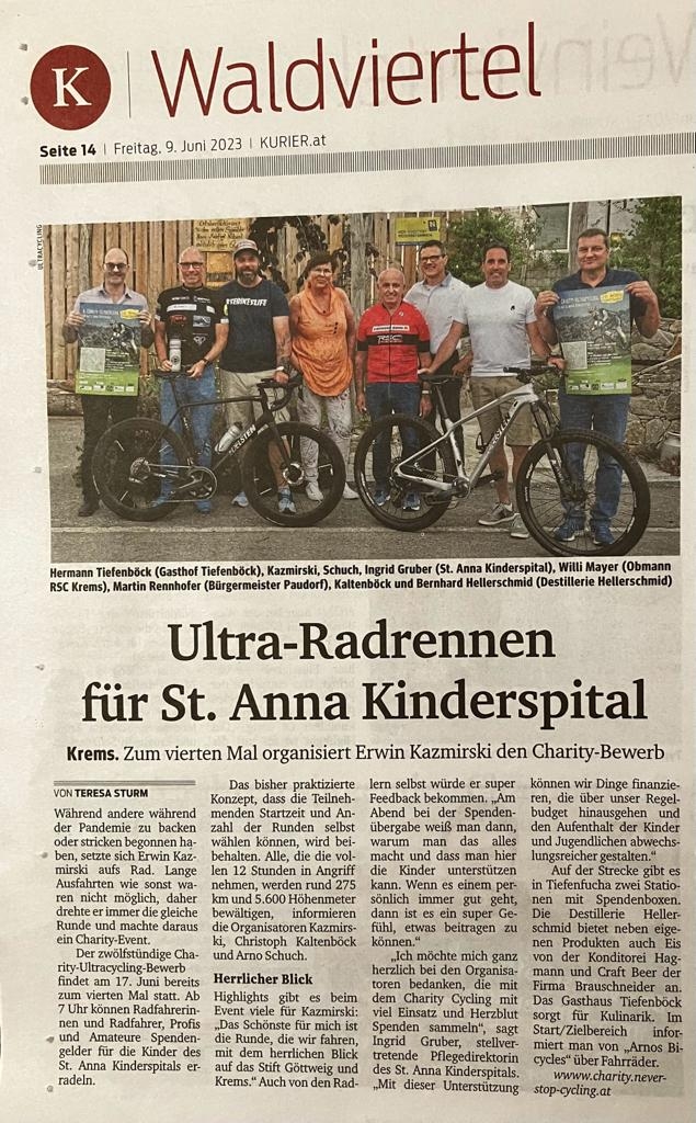 Charity Ultacycling 2023 - Kurier